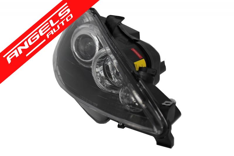 Faruri compatibile cu PEUGEOT 206 (2002-2008) Fundal Negru Angel Eyes - imagine 5
