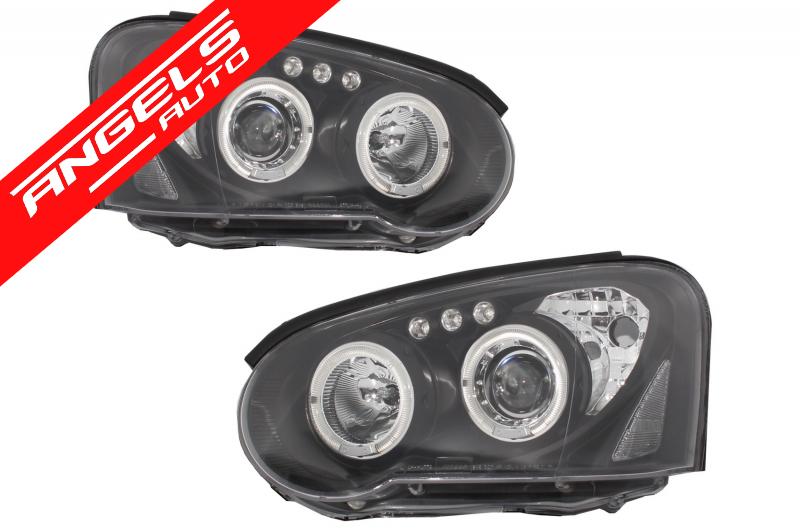Faruri compatibile cu Subaru Impreza II GD (2003-2005) Fundal Negru Angel Eyes