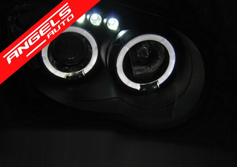 Faruri compatibile cu Subaru Impreza II GD (2003-2005) Fundal Negru Angel Eyes - imagine 6