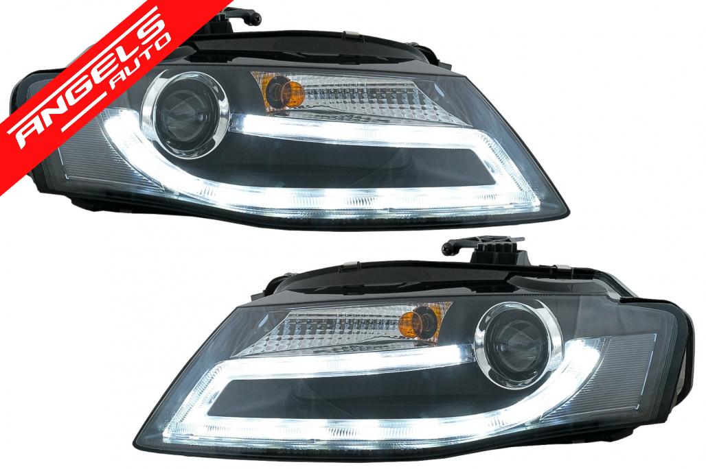 Faruri compatibile cu Audi A4 B8 8K (2008-2011) Lumina De Zi LED DRL Xenon Design LHD