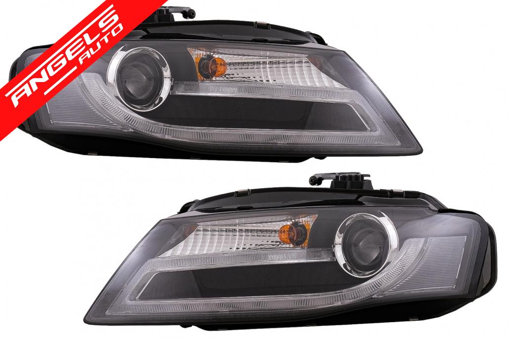 Faruri compatibile cu Audi A4 B8 8K (2008-2011) Lumina De Zi LED DRL Xenon Design LHD - imagine 2