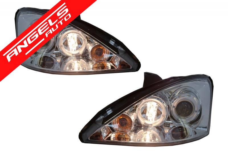 Faruri compatibile cu Ford Focus (2001-2004) Angel Eyes Crom Design