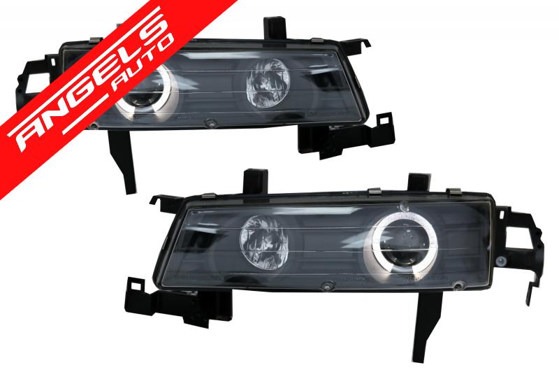 Faruri compatibile cu Honda Prelude (02.1992-1996) Angel Eyes Negru - imagine 3