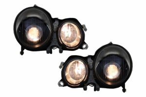 Faruri compatibile cu Mercedes E-Class W210 (1999-2003) Negru