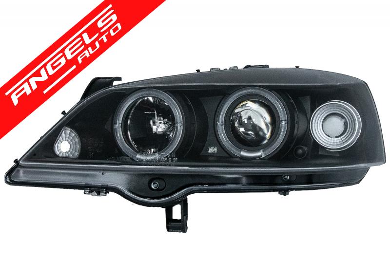 Faruri compatibile cu Opel Astra G (09.97-02.04) ANGEL EYES BLACK - imagine 4