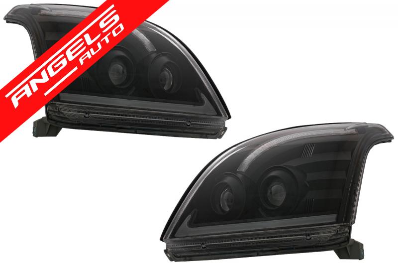 Faruri LED BAR compatibile cu Toyota Land CruiserFJ120 03-09 Negru Semnal Dinamic