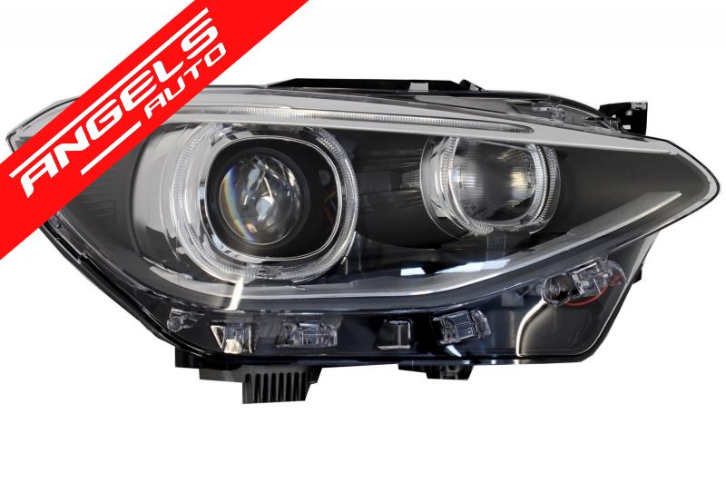 Faruri compatibile cu BMW F20 F21 (2011-2014) LED DRL Angel Eyes Negru - imagine 3