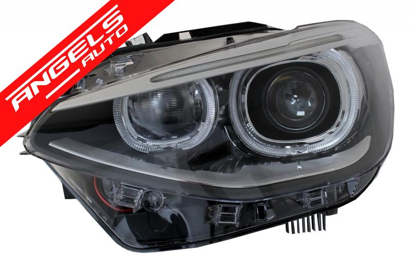 Faruri compatibile cu BMW F20 F21 (2011-2014) LED DRL Angel Eyes Negru - imagine 2