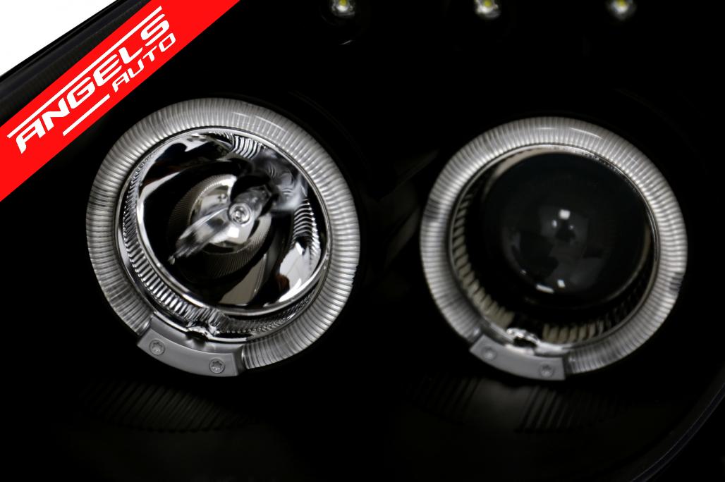 Faruri LED compatibile cu Toyota Celica T230 (1999-2005) Angel Eyes Negru - imagine 4