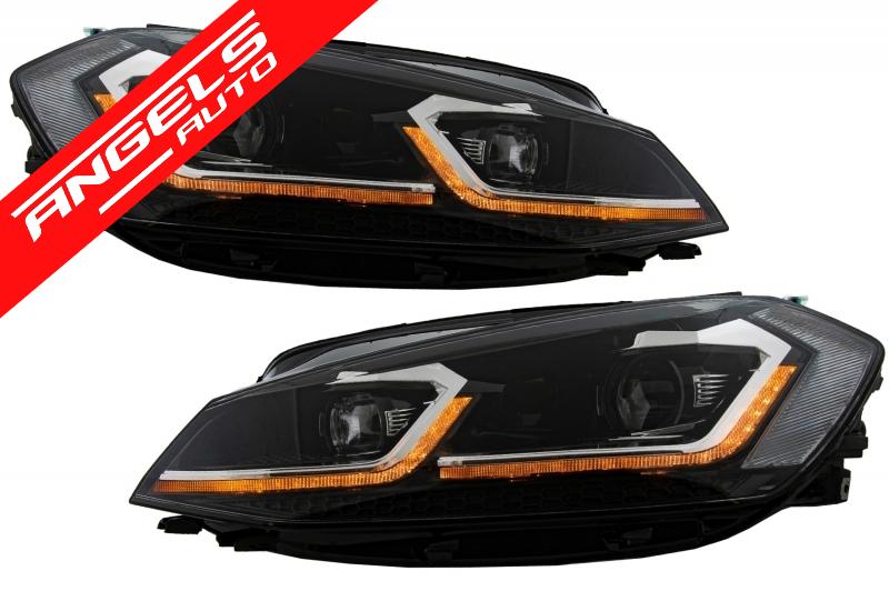 Faruri W compatibile cu Golf 7.5 VII Facelift (2017-up) cu Semnal Dinamic