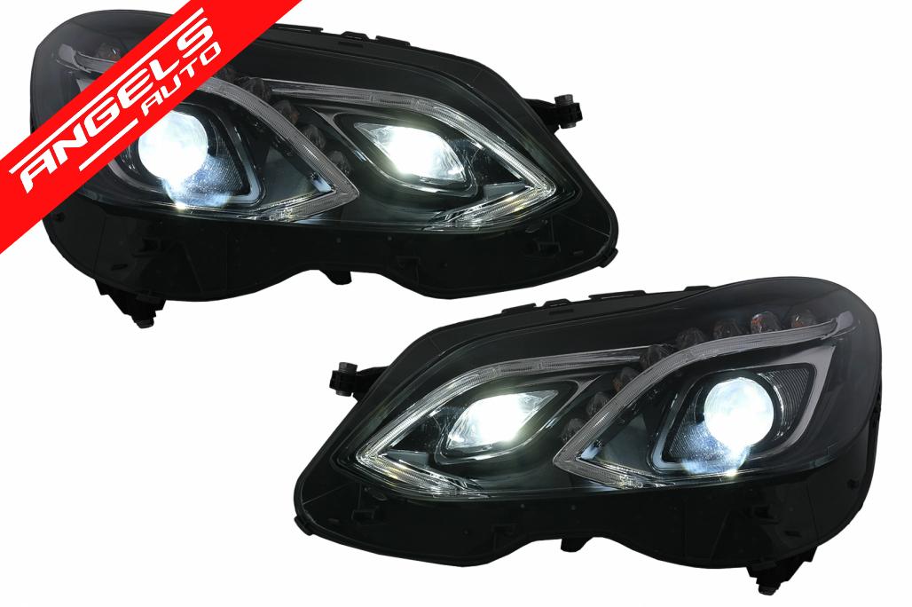 Faruri LED Xenon compatibile cu Mercedes E-Class W212 (2009-2012) Facelift Look - imagine 2