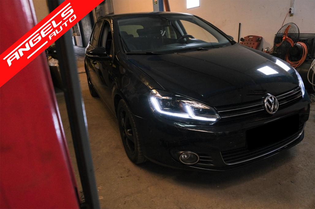 Faruri compatibile cu VW Golf 6 Facelift G7.5 Look Silver Semnalizare Secventiala LED - imagine 6