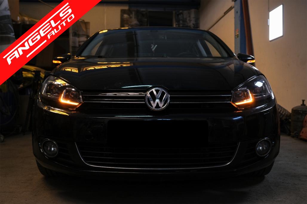 Faruri compatibile cu VW Golf 6 Facelift G7.5 Look Silver Semnalizare Secventiala LED - imagine 5