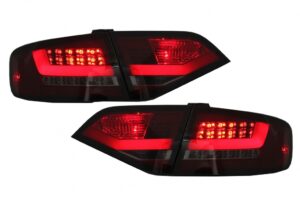 Stopuri compatibile cu Audi A4 B8 Sedan Limousine (2008-2011) Rosu Fumuriu LED