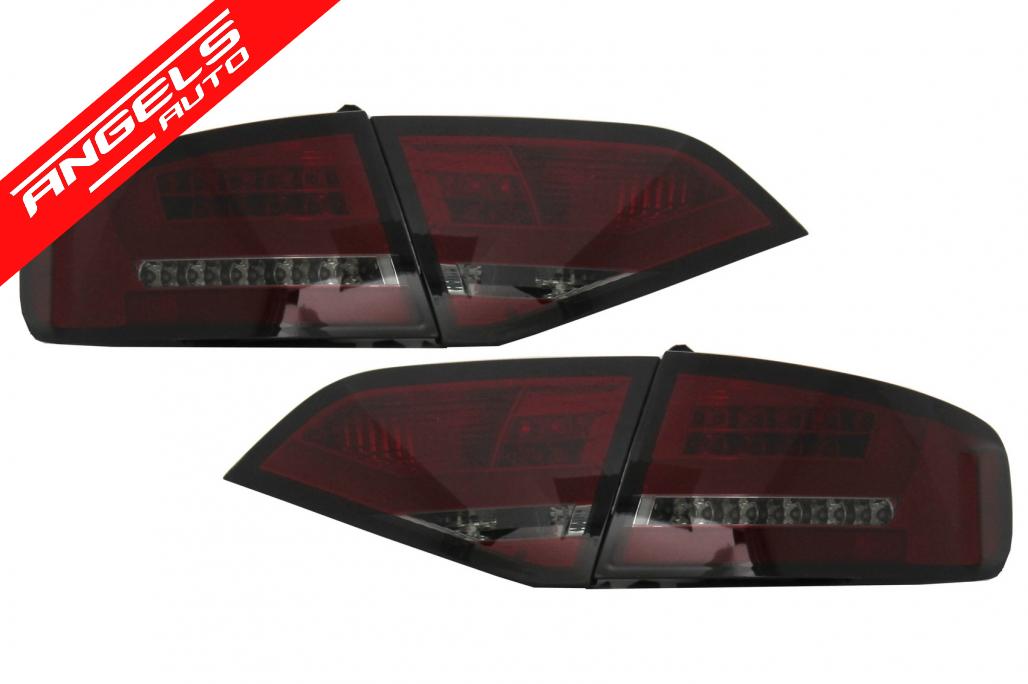 Stopuri compatibile cu Audi A4 B8 Sedan Limousine (2008-2011) Rosu Fumuriu LED - imagine 2
