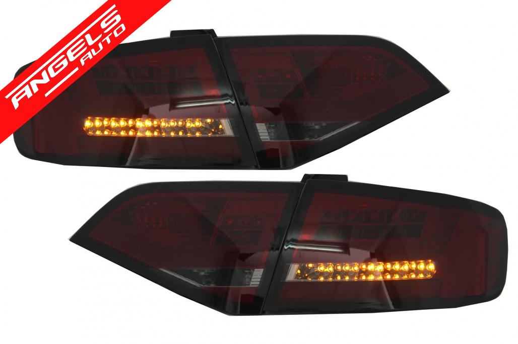 Stopuri compatibile cu Audi A4 B8 Sedan Limousine (2008-2011) Rosu Fumuriu LED - imagine 5