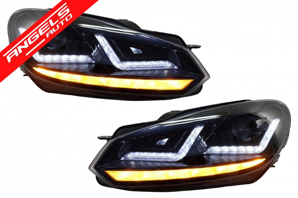 Faruri compatibile cu VW compatibile cu Golf 6 VI (2008-2012) Negru Osram LEDriving Dinamic