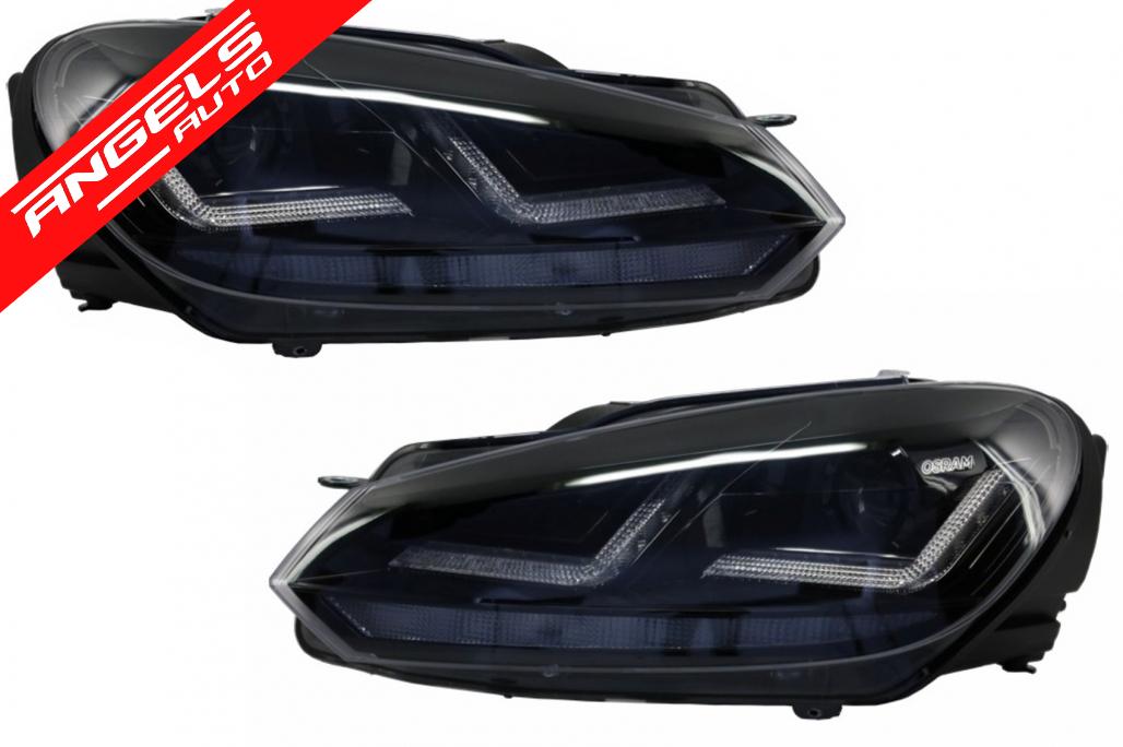 Faruri compatibile cu VW compatibile cu Golf 6 VI (2008-2012) Negru Osram LEDriving Dinamic - imagine 3