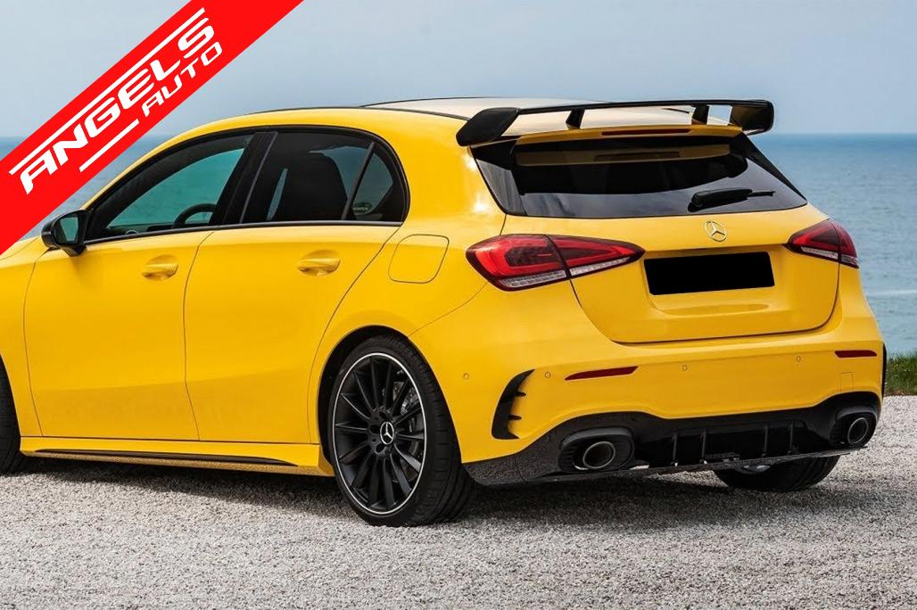 Flapsuri compatibile cu Mercedes A Class W177 (04.2018-up) A35 Design Negru Lucios - imagine 5