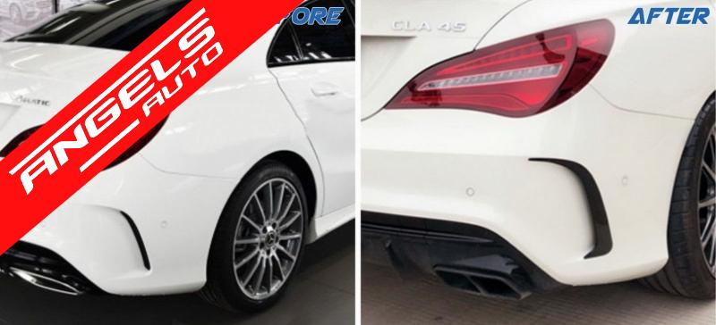 Extensii Bara Spate compatibile cu Mercedes CLA W117 C117 X117 (13-18) CLA45 Design - imagine 8