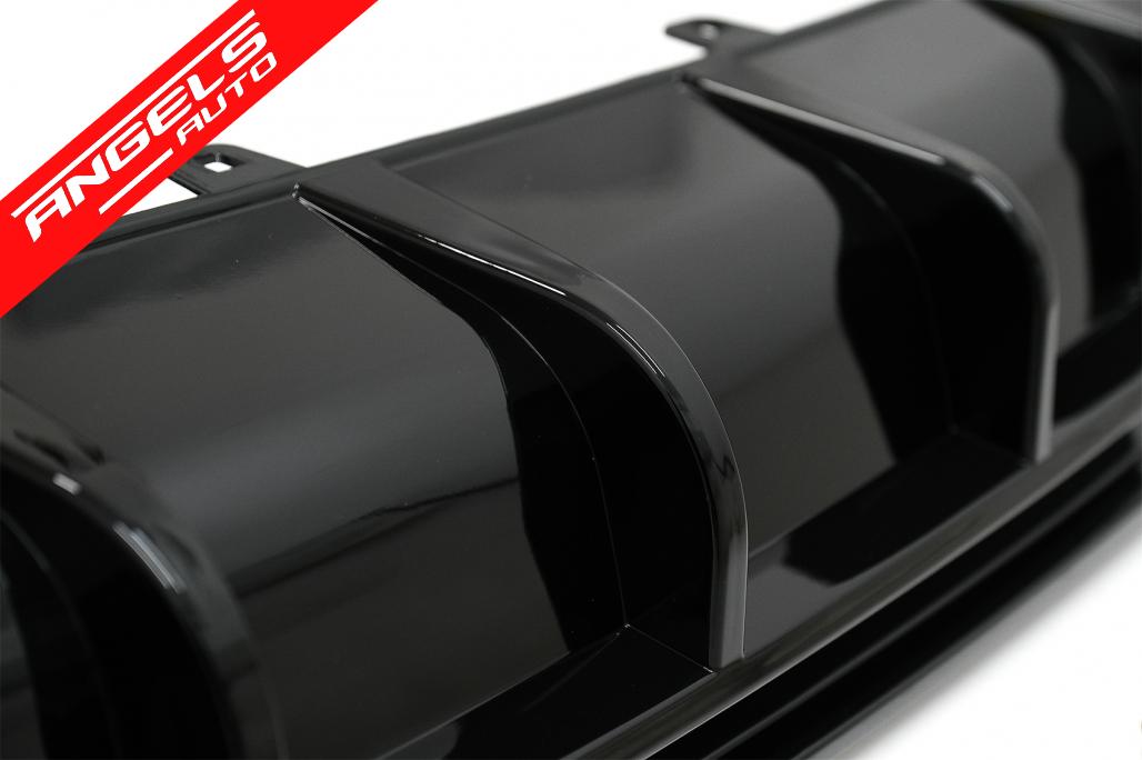 Difuzor Bara Spate cu Tobe compatibil cu Audi A6 C8 4K 2018-up RS6 Look Negru - imagine 5
