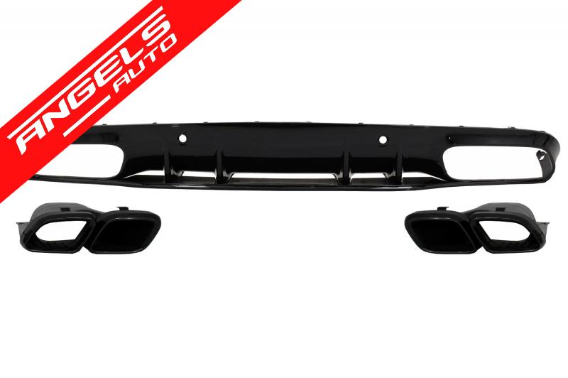 Difuzor compatibil cu Mercedes C-Class C205 Coupe 14-19 Facelift C63S AMG tobe negre