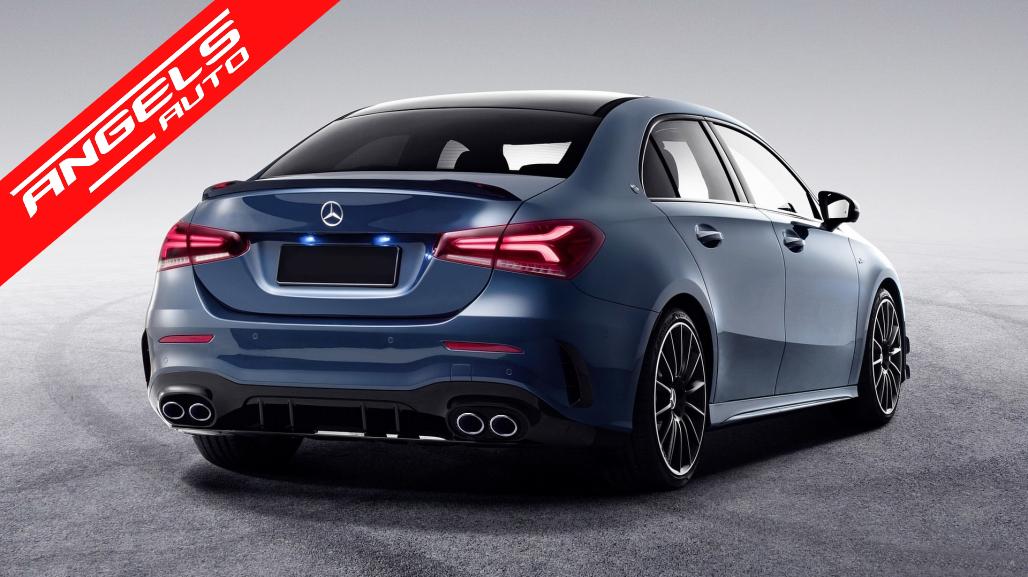 Difuzor Bara Spate compatibil cu Mercedes A-Class V177 Sedan 2018-up Evacuari Crom - imagine 8