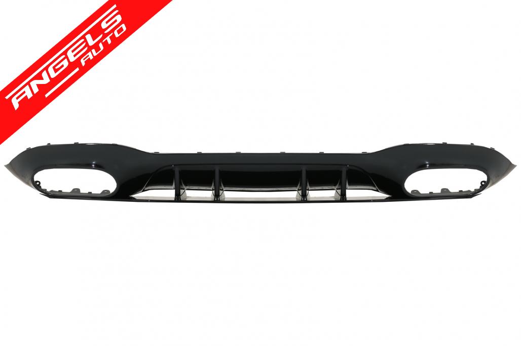 Difuzor Bara Spate compatibil cu Mercedes A-Class V177 Sedan 2018-up Evacuari Negre - imagine 2