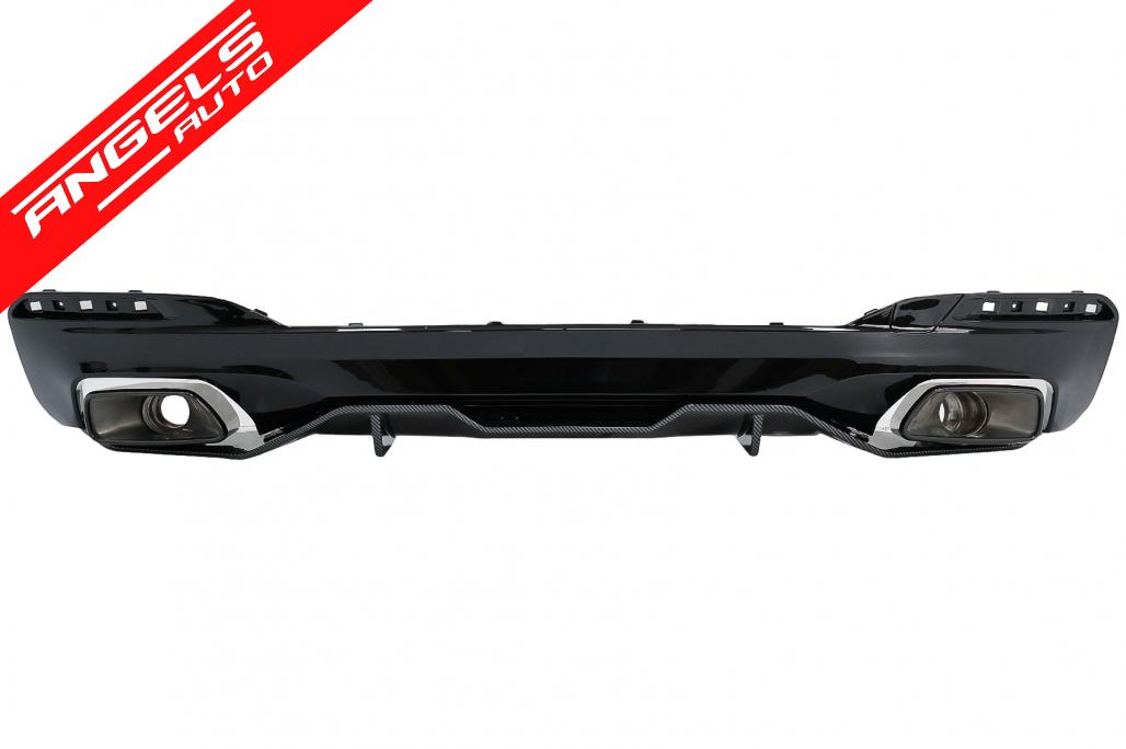 Difuzor Bara Spate cu tobe compatibil cu BMW G30 G38 540 M Performance Carbon Look