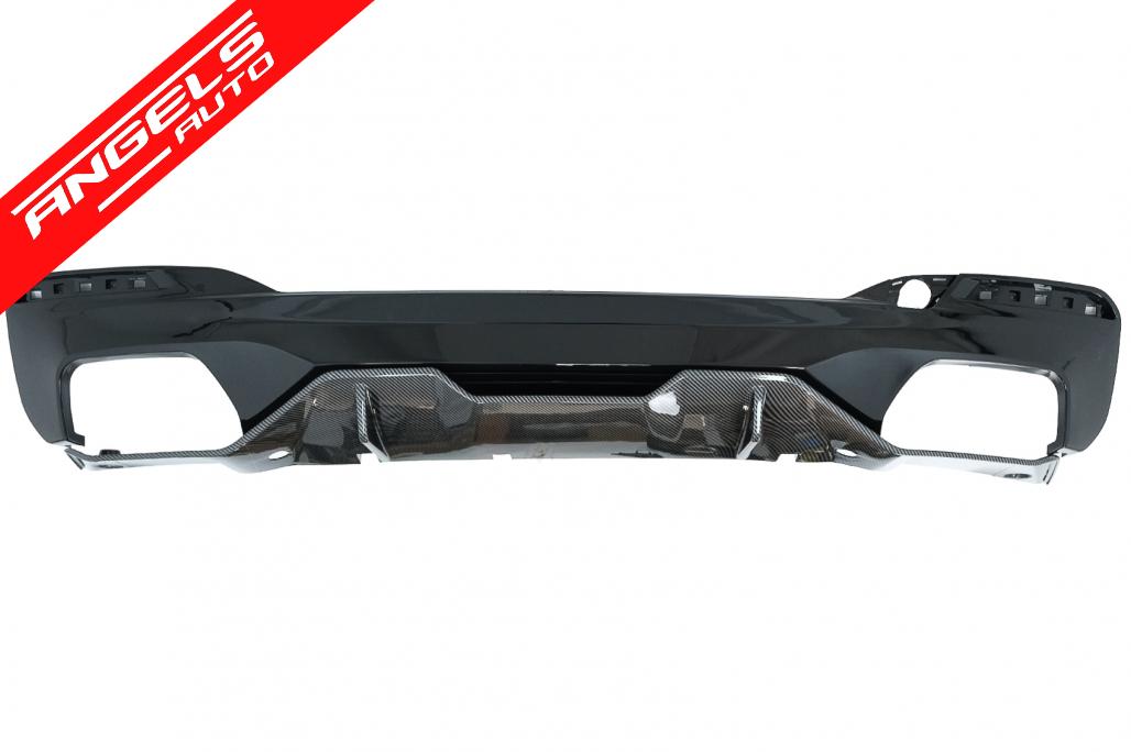 Difuzor Bara Spate cu tobe compatibil cu BMW G30 G38 540 M Performance Carbon Look - imagine 3