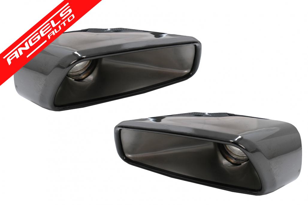 Difuzor Bara Spate cu tobe compatibil cu BMW G30 G38 540 M Performance Carbon Look - imagine 6