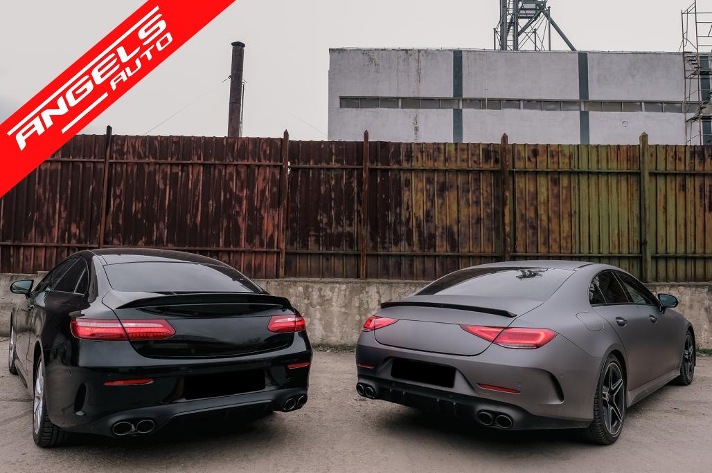 Difuzor Bara Spate compatibil cu Mercedes C238 A238 AMG Sport Line (2016-2019) E53 Night Look - imagine 7