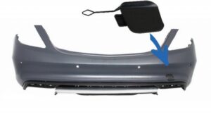 Capac carlig remorcare Bara Spate compatibil cu Mercedes W222 2013-up S65 Look