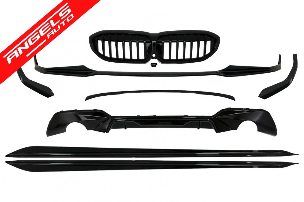 Kit aerodinamic compatibil cu BMW Seria 3 G20 G21 (2018-Up) M Look Negru Lucios