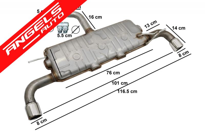 Sistem Evacuare compatibil cu VW compatibil cu Golf 5 (2003-2007) compatibil cu Golf 6 (2008-2013) GTI Design - imagine 3