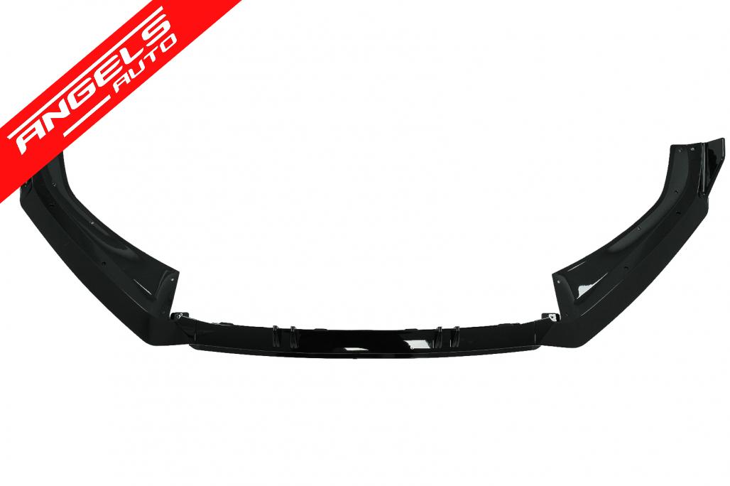 Lip Bara Fata compatibil cu Audi A4 B9 8W S-Line (2016-2018) Negru Lucios - imagine 2