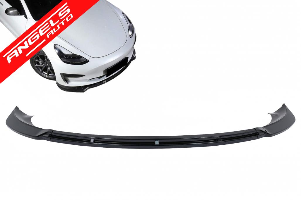 Prelungire Bara Fata compatibila cu Tesla Model 3 2017-UP Negru Lucios - imagine 8