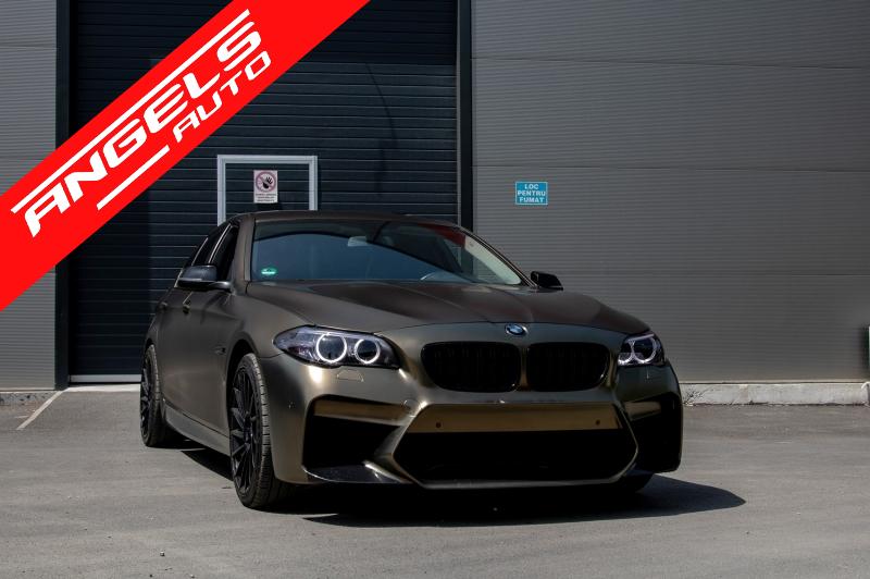 Bara Fata cu Grile compatibila cu BMW Seria 5 F10 F11 (2011-2017) M5 G30 Design - imagine 7