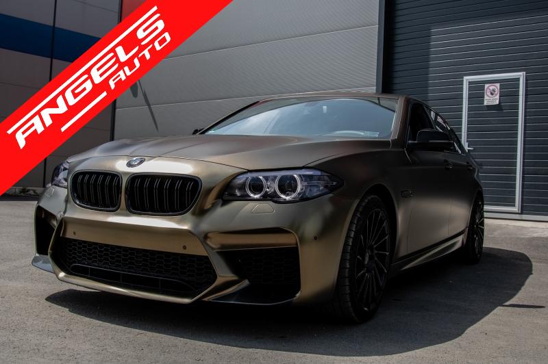 Bara Fata cu Grile compatibila cu BMW Seria 5 F10 F11 (2011-2017) M5 G30 Design - imagine 8