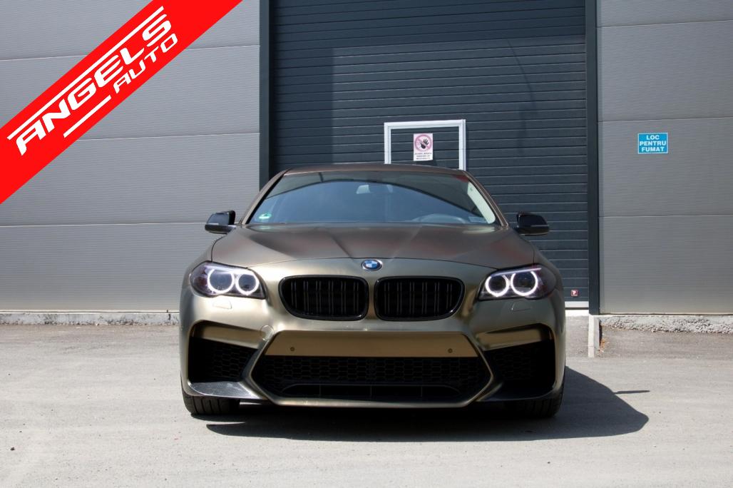 Bara Fata cu Nari compatibila cu BMW Seria 5 F10 F11 (2011-2017) M5 G30 Look Fara PDC - imagine 4