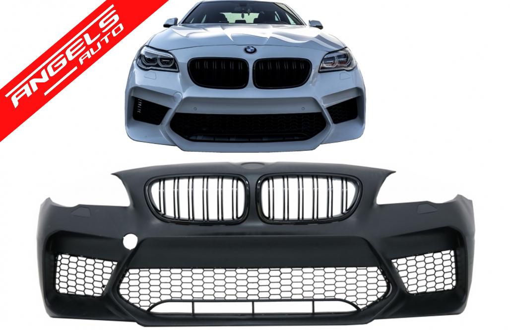 Bara Fata cu Nari compatibila cu BMW Seria 5 F10 F11 (2011-2017) M5 G30 Look Fara PDC - imagine 8