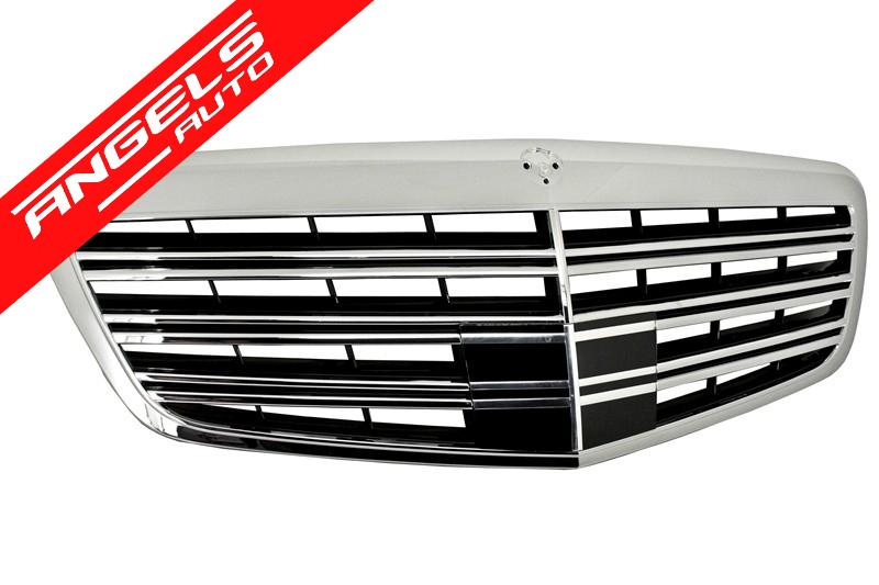 Grila fata compatibila cu Mercedes W221 S-Class (2011-2013) S63 S65 Facelift Design - imagine 2
