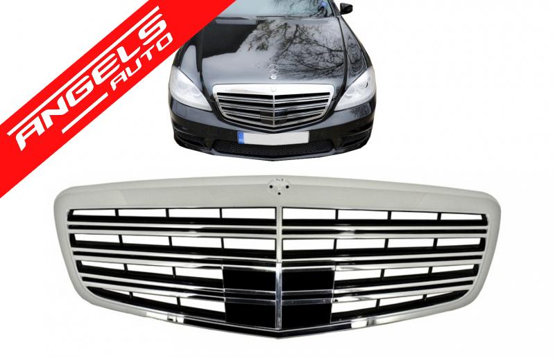 Grila fata compatibila cu Mercedes W221 S-Class (2011-2013) S63 S65 Facelift Design - imagine 6