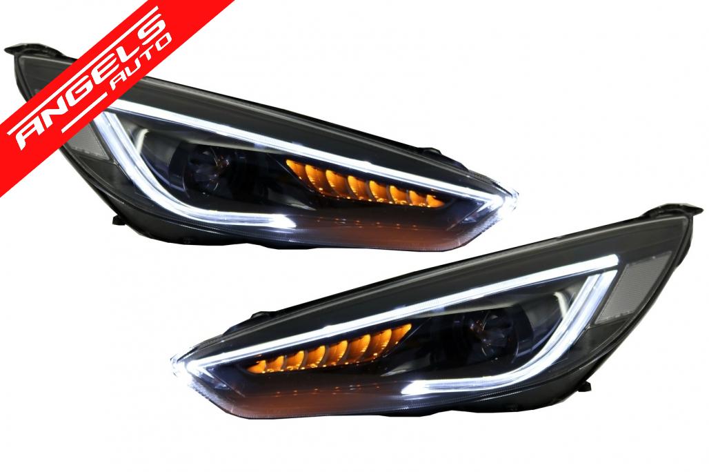 Faruri compatibile cu Ford Focus Mk3 RHD (2015-2017) LED Semnalizare Dinamica Design