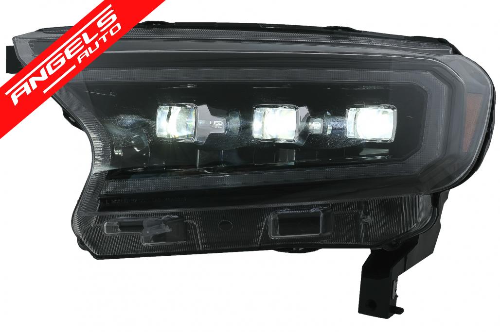 Faruri compatibile cu Ford Ranger (2015-2020) LHD Negru Semnal Dinamic Matrix LED Bar - imagine 3