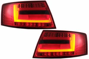 Stopuri LED compatibile cu Audi A6 C6 4F Sedan (04.2004-2008) 7 PINI Smoke-Red