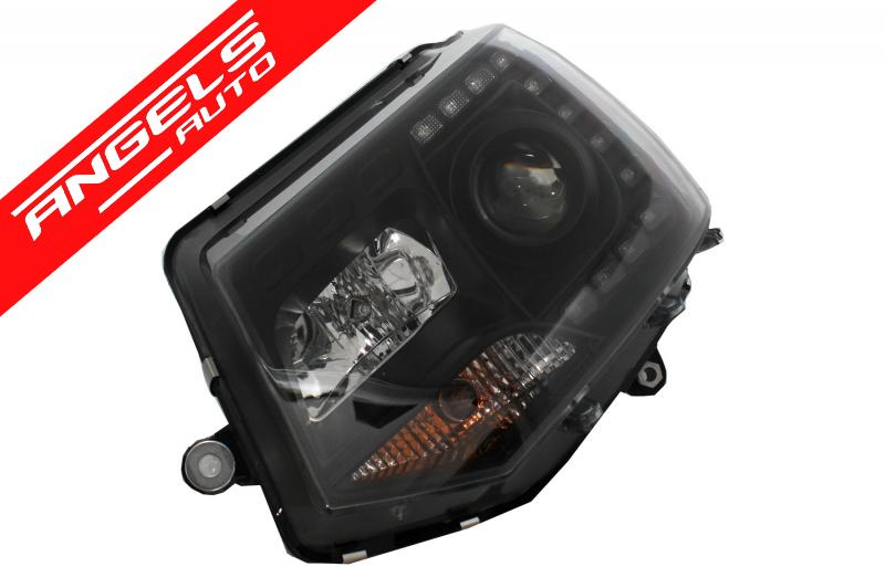 Faruri compatibile cu VW Transporter T5 (2010-2015) Fundal Negru LED DRL Dayline Look - imagine 4