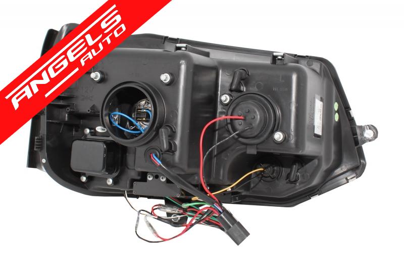 Faruri compatibile cu VW Transporter T5 (2010-2015) Fundal Negru LED DRL Dayline Look - imagine 7