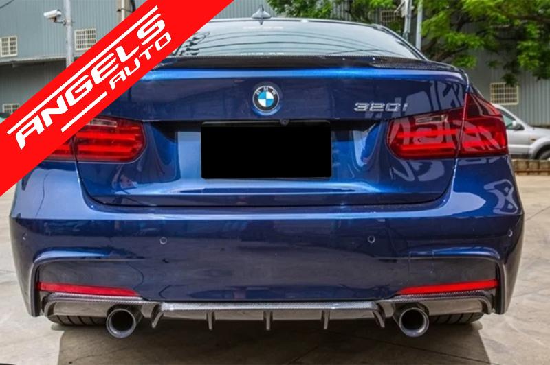 Difuzor Bara Spate dublu compatibil cu BMW F30 F31 (2011-2019) M Design Carbon Film - imagine 6