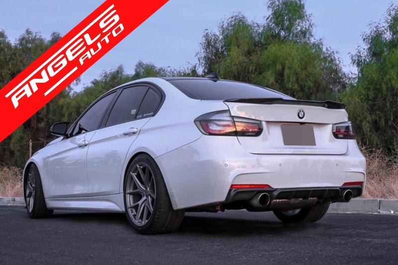 Difuzor Bara Spate dublu compatibil cu BMW F30 F31 (2011-2019) M Design Carbon Film - imagine 7